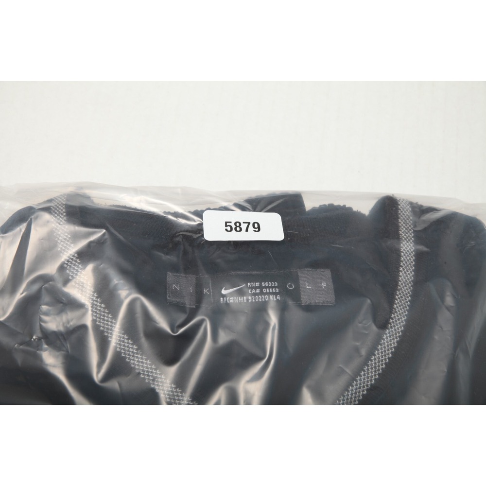Nike Golf Jacket Mens Large Black Pullover V Neck Pockets Windshirt No Logo - Picture 13 of 13